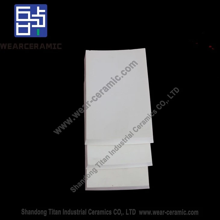 Curved ZTA Ceramc Tiles For Hopper And Pipe
